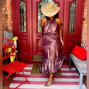 𝅺WOMEN'S Simply Vera Vera Wang Halter Tiered Dress, XL